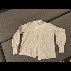 LOFT Gray Open Cardigan